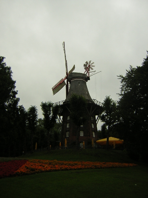 Bremen - a windmill and some flowers in a pascal triangle pattern (to see better check out the full set of bremen photos)